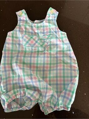 Vineyard Vines Pastel Plaid Baby Dress - Pink, Blue, Green